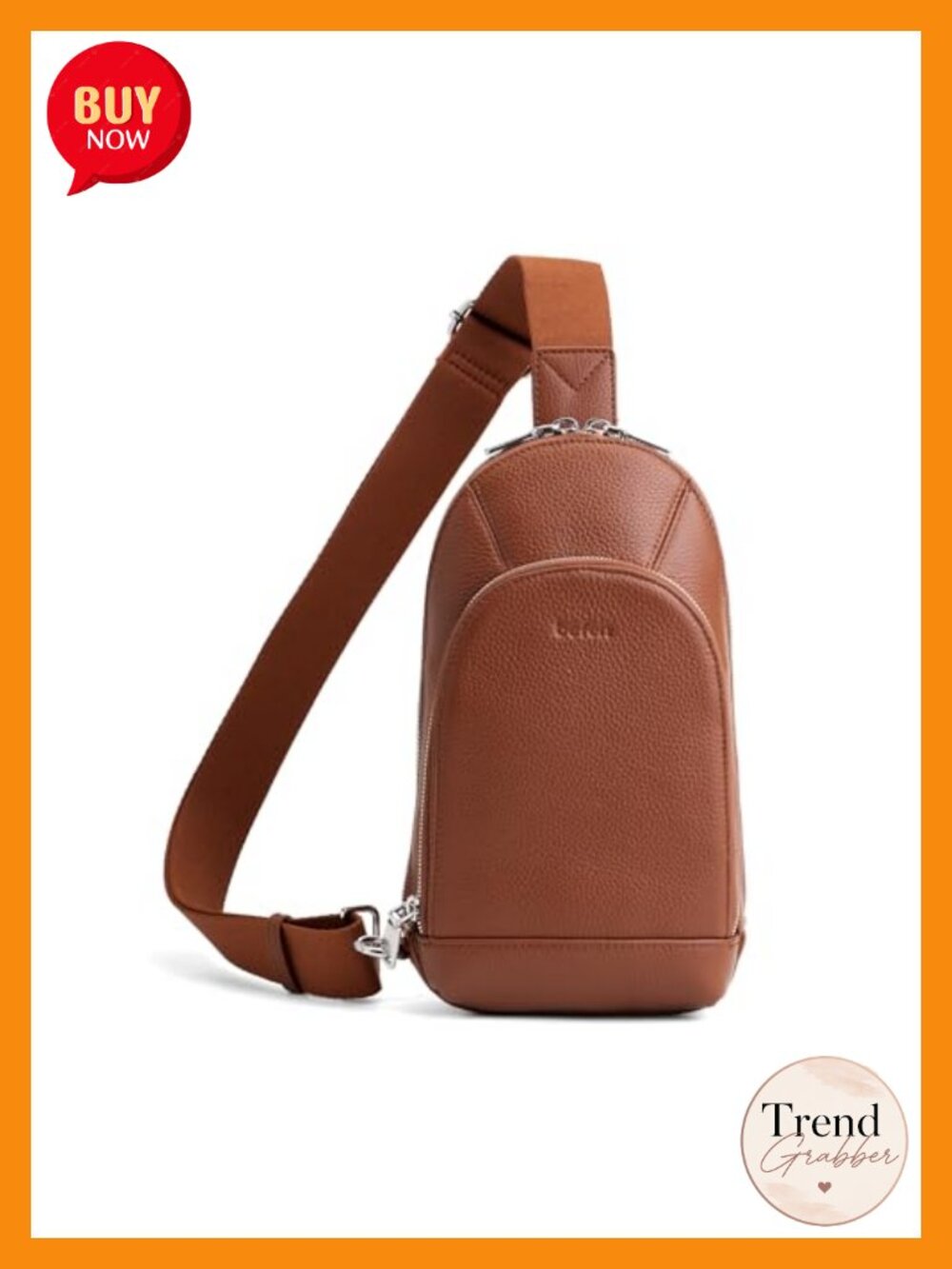 Genuine Leather Anti Theft Crossbody Sling Bag with RFID